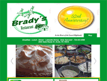 Tablet Screenshot of bradysrestaurant.com